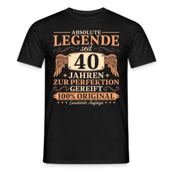 40 Geburtstag Vintage Legende seit 40 Jahren - Männer T-Shirt - Schwarz - Vorne - AI Model Male 178 light (178cm)
