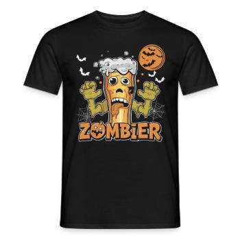 Zombier The perfect design for beer and Halloween - Men's T-Shirt - black - Front - AI Model Male 178 light (178cm)