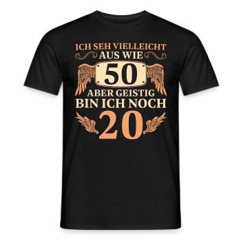 50 Jahre Mann Vintage 50 Geburtstag - Männer T-Shirt - Schwarz - Vorne - AI Model Male 178 light (178cm)