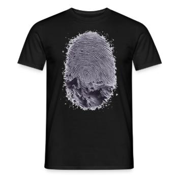 Fingerabdruck der Berge Kunstwerk - Männer T-Shirt - Schwarz - Vorne - AI Model Male 178 light (178cm)