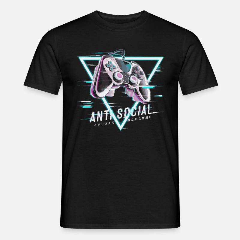 Conception du problème de la manette de jeu - T-shirt homme - noir