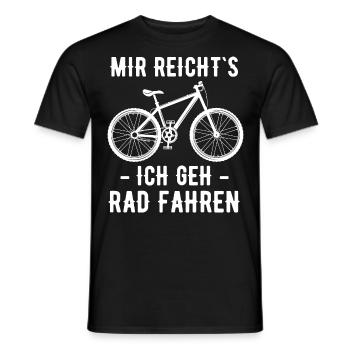 Bicycle Mountain Bike Road Bike E-Bike Cyclist - Men's T-Shirt - black - Front - AI Model Male 178 light (178cm)