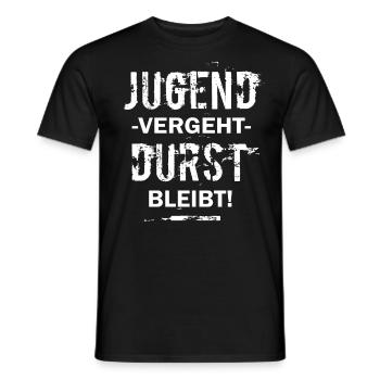 Jugend Vergeht Durst Bleibt Bier Sprüche Kostüm - Männer T-Shirt - Schwarz - Vorne - AI Model Male 178 light (178cm)