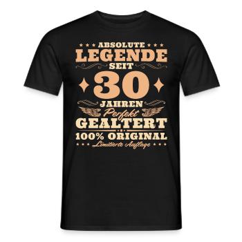 30 Geburtstag Perfekt Gealtert 30 Jahre - Männer T-Shirt - Schwarz - Vorne - AI Model Male 178 light (178cm)