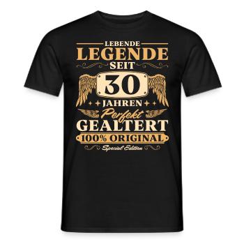 30 Jahre alt Perfekt Gealtert 30 Geburtstag - Männer T-Shirt - Schwarz - Vorne - AI Model Male 178 light (178cm)