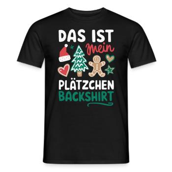 Cookie Baking Shirt Funny Christmas Design - Men's T-Shirt - black - Front - AI Model Male 178 light (178cm)