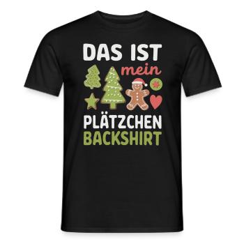 Cookie Baking Shirt Funny Christmas Design - Men's T-Shirt - black - Front - AI Model Male 178 light (178cm)