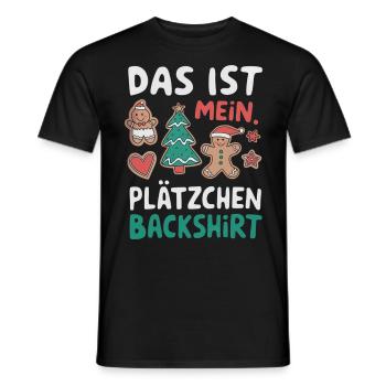 Cookie Baking Shirt Funny Christmas Design - Men's T-Shirt - black - Front - AI Model Male 178 light (178cm)
