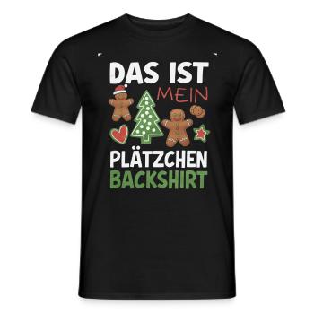 Cookie Baking Shirt Funny Christmas Design - Men's T-Shirt - black - Front - AI Model Male 178 light (178cm)