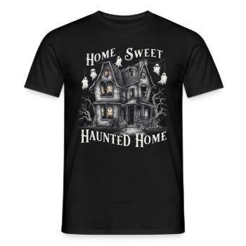 Home Sweet Haunted Home - Spooky Haunted House - Men's T-Shirt - black - Front - AI Model Male 178 light (178cm)