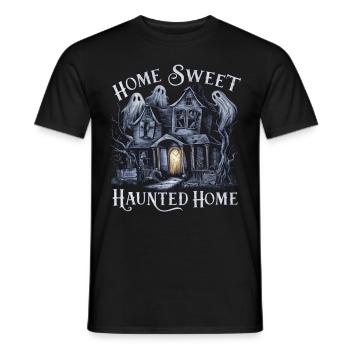 Home Sweet Haunted Home - Spooky Haunted House - Men's T-Shirt - black - Front - AI Model Male 178 light (178cm)