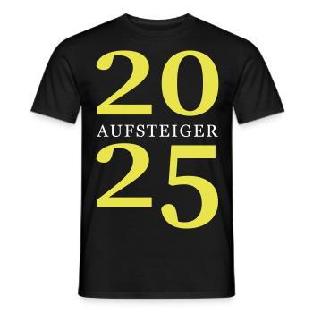Aufsteiger 2025 Aufstieg - Männer T-Shirt - Schwarz - Vorne - AI Model Male 178 light (178cm)