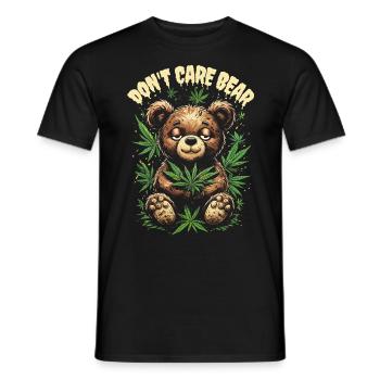 Cannabis Design - Don't Care Bear - T-shirt homme - noir - Devant - AI Model Male 178 light (178cm)
