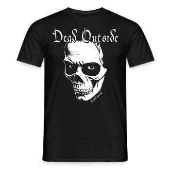 Dead Outside - Oldschool Goth - Men's T-Shirt - black - Front - AI Model Male 178 light (178cm)