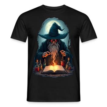 Spell Master - Men's T-Shirt - black - Front - AI Model Male 178 light (178cm)
