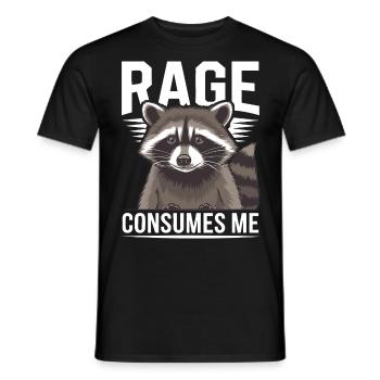 Wut Verschlingt Mich Lustig Waschbär Albern Humor Tier - Männer T-Shirt - Schwarz - Vorne - AI Model Male 178 light (178cm)
