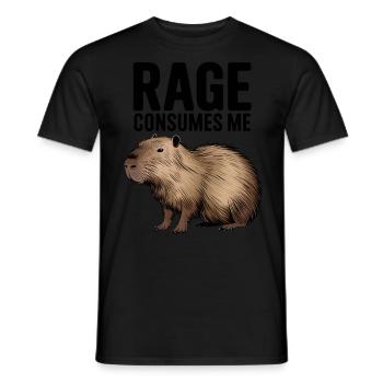 La rage me consume drôle Capybara idiot Capy humour - T-shirt homme - noir - Devant - AI Model Male 178 light (178cm)