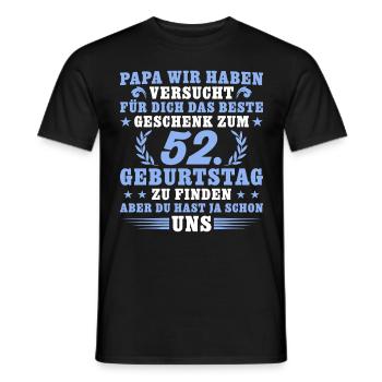52 Jahre alt Papa 52 Geburtstag - Männer T-Shirt - Schwarz - Vorne - AI Model Male 178 light (178cm)