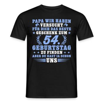 54 Jahre alt Papa 54. Geburtstag Geschenk - Männer T-Shirt - Schwarz - Vorne - AI Model Male 178 light (178cm)