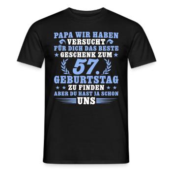 57 Jahre alt Papa 57. Geburtstag Geschenk - Männer T-Shirt - Schwarz - Vorne - AI Model Male 178 light (178cm)