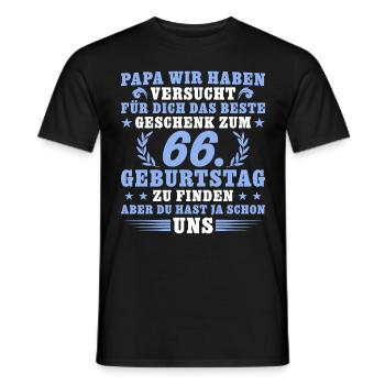 66 Jahre alt Papa 66. Geburtstag Geschenk - Männer T-Shirt - Schwarz - Vorne - AI Model Male 178 light (178cm)