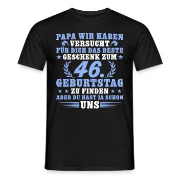 46 Jahre alt Papa 46. Geburtstag Geschenk - Männer T-Shirt - Schwarz - Vorne - AI Model Male 178 light (178cm)