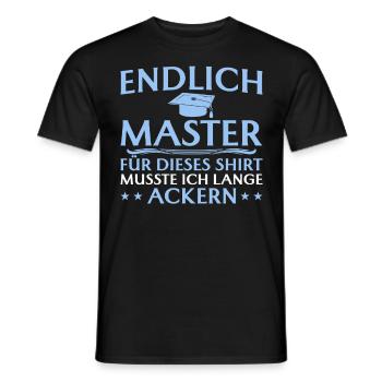 Studium Abschlussprüfung Endlich Master - Männer T-Shirt - Schwarz - Vorne - AI Model Male 178 light (178cm)