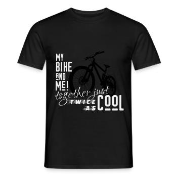 My bike and I double the cool gift bike - Men's T-Shirt - black - Front - AI Model Male 178 light (178cm)