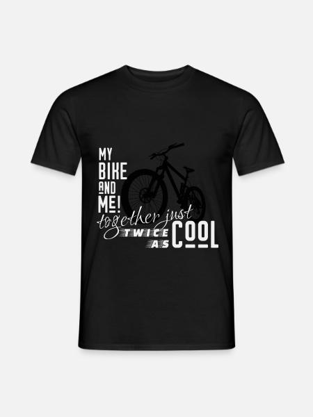 Mein Fahrrad und ich doppelt so cool Geschenk Bike - Männer T-Shirt - Schwarz