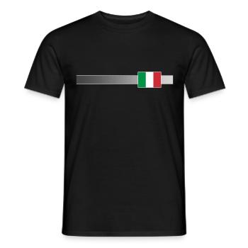 Bannière et drapeau Italie - T-shirt homme - noir - Devant - AI Model Male 178 light (178cm)