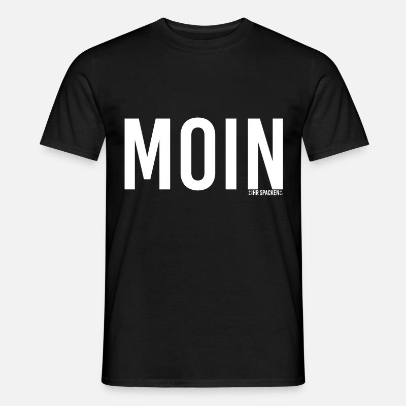 Moin - Männer T-Shirt - Schwarz