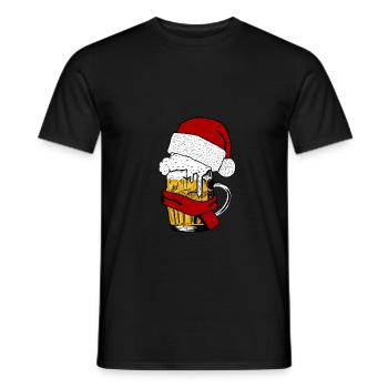Weihnachtsbier Weihnachten Geschenkidee - Männer T-Shirt - Schwarz - Vorne - AI Model Male 178 light (178cm)