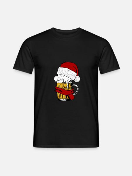 Weihnachtsbier Weihnachten Geschenkidee - Männer T-Shirt - Schwarz