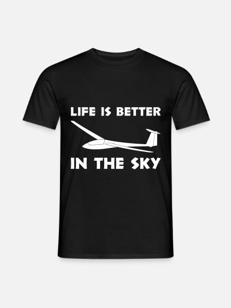 Sky Glider Life Glider Gliding - T-shirt homme - noir