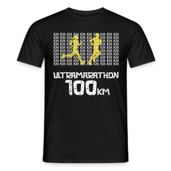 Ultramarathon 100 kilometers Ultralaufen Gift - Men's T-Shirt - black - Front - AI Model Male 178 light (178cm)