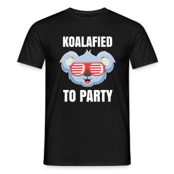 Koala Bear Party Funny Funny Celebrate Gift - T-shirt homme - noir - Devant - AI Model Male 178 light (178cm)