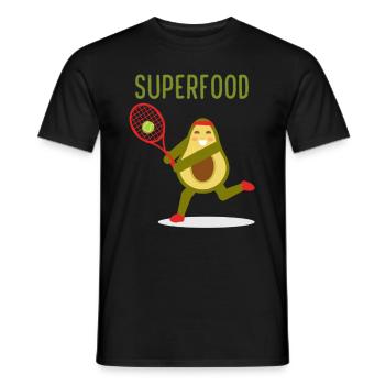 Avocado Superfood Lustig Tennis Ball Sport Fit - Männer T-Shirt - Schwarz - Vorne - AI Model Male 178 light (178cm)