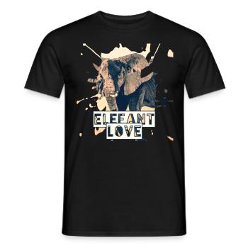 Elephant - Men's T-Shirt - black - Front - AI Model Male 178 light (178cm)
