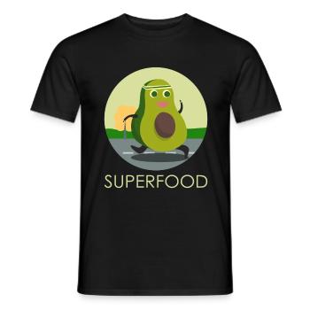 Avocado Superfood Lustig Sport Training Joggen - Männer T-Shirt - Schwarz - Vorne - AI Model Male 178 light (178cm)