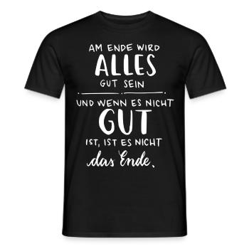 Everything will be fine - Men's T-Shirt - black - Front - AI Model Male 178 light (178cm)