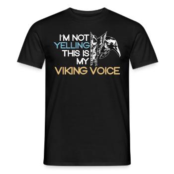 Ich schreie nicht, dass dies meine Wikingerstimme - Männer T-Shirt - Schwarz - Vorne - AI Model Male 178 light (178cm)