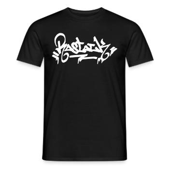 Rostock City Graffiti Street Art HandStyle Deutsch - Männer T-Shirt - Schwarz - Vorne - AI Model Male 178 light (178cm)