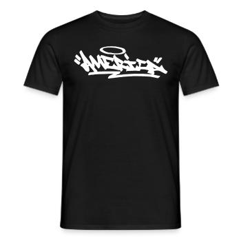 America Graffiti Street Art HandStyle USA Hip Hop - Männer T-Shirt - Schwarz - Vorne - AI Model Male 178 light (178cm)