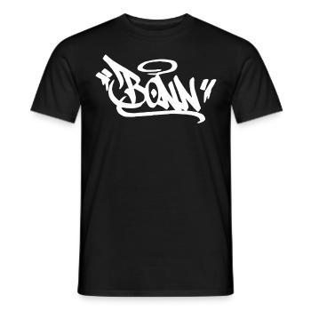 Bonn City Graffiti Street Art HandStyle Deutschlan - Männer T-Shirt - Schwarz - Vorne - AI Model Male 178 light (178cm)