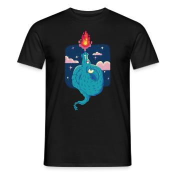 Feueratmung Dragon Fantasy Mythische Aquarelle - Männer T-Shirt - Schwarz - Vorne - AI Model Male 178 light (178cm)