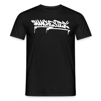 Manchester Graffiti Street Art Britain City Englan - Männer T-Shirt - Schwarz - Vorne - AI Model Male 178 light (178cm)