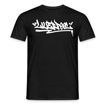 Liverpool City Graffiti Street Art Großbritannien - Männer T-Shirt - Schwarz - Vorne - AI Model Male 178 light (178cm)
