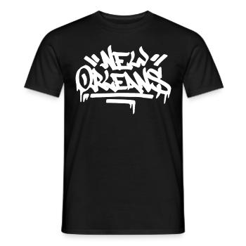 New Orleans City Graffiti Street Art HandStyle USA - Männer T-Shirt - Schwarz - Vorne - AI Model Male 178 light (178cm)