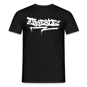 Triest City Graffiti Street Art HandStyle Italien - Männer T-Shirt - Schwarz - Vorne - AI Model Male 178 light (178cm)