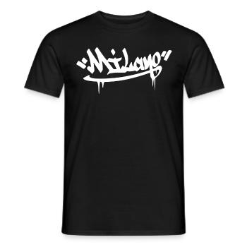 Milano City Graffiti Street Art Handstyle Italien - Männer T-Shirt - Schwarz - Vorne - AI Model Male 178 light (178cm)